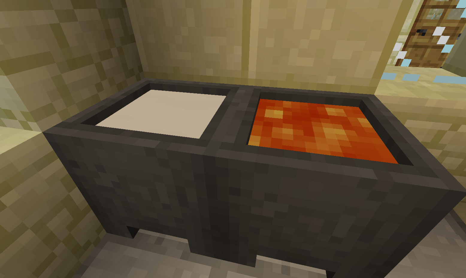 Milk and lava in a cauldron