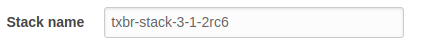 Stack name field