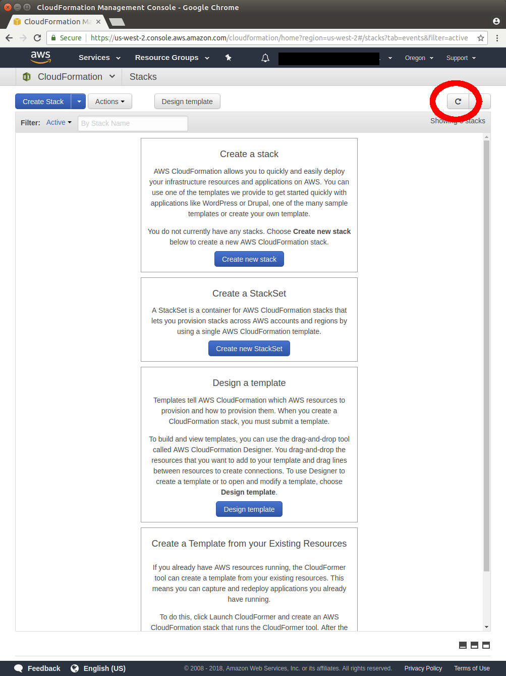 CloudFormation Console